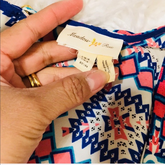 Anthropologie Meadow Rue Aztec Top - Picture 7 of 8